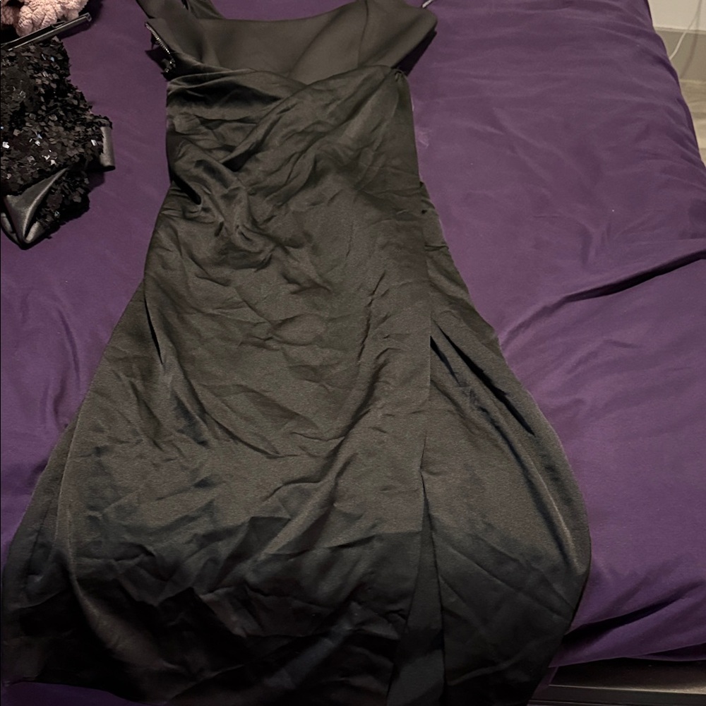 Marciano Asymmetrical Black Dress